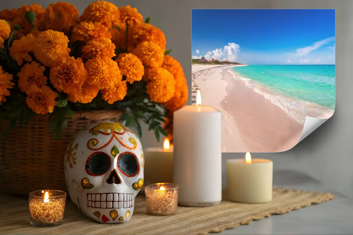 Disfruta de un Día de Muertos diferente en playas mexicanas donde la tradición y el mar se entrelazan de manera especial. Foto: Canva