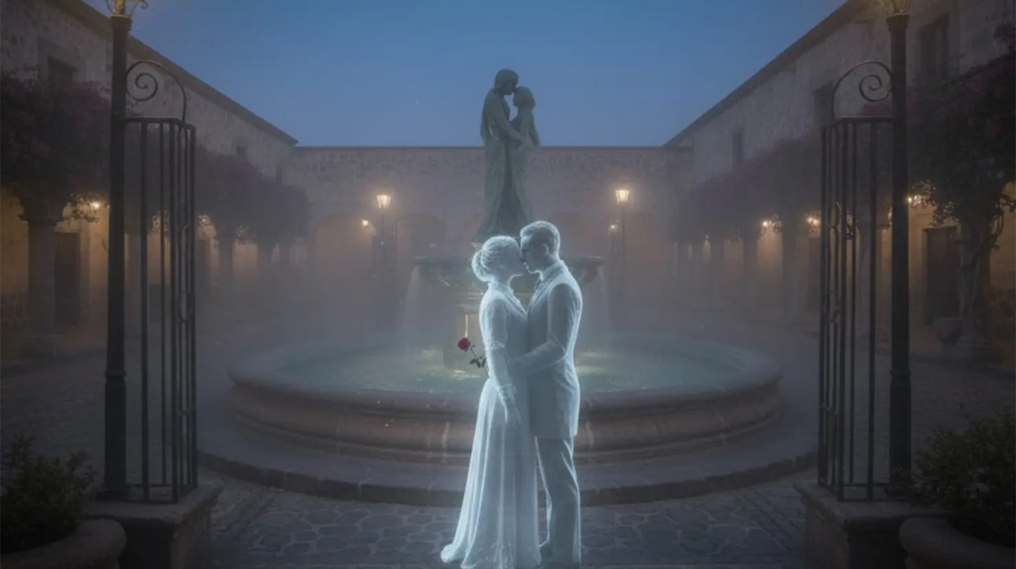 Leyendas de Coahuila: la Plaza del “Último Beso” que cumple pactos de amor. Foto: Gemini IA.