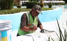 Realiza brigada Aquí Andamos limpieza profunda a la Alameda de Saltillo Realiza brigada Aquí Andamos limpieza profunda a la Alameda de Saltillo