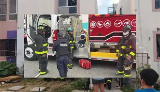Bomberos de Playa del Carmen rescatan a una menor y a un perrito de un incendio registrado en una casa