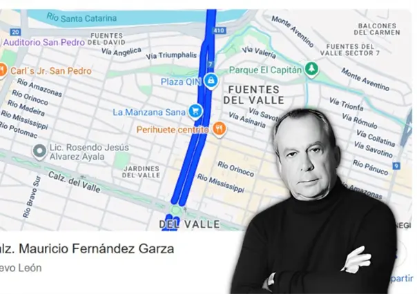 Google Maps hace oficial el cambio de nombre de Calzada San Pedro a Calzada Mauricio Fernández Garza