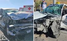Choque múltiple frente a la Universidad Tecnológica de Acuña deja 4 lesionados
