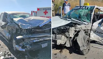 Choque múltiple frente a la Universidad Tecnológica de Acuña deja 4 lesionados