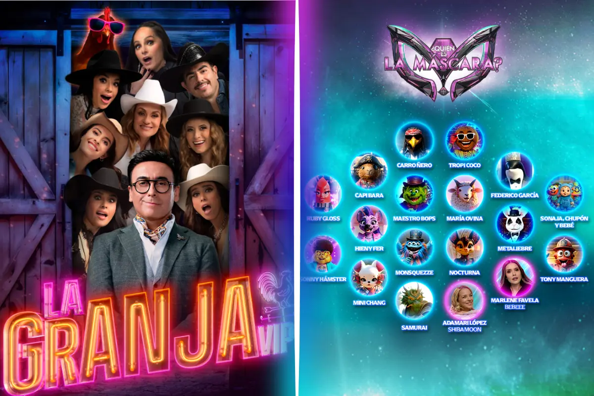 “La Granja VIP” y “¿Quién es la Máscara?” (Foto: IG @lagranjavipmx, @lagranjavipmx / Canva)