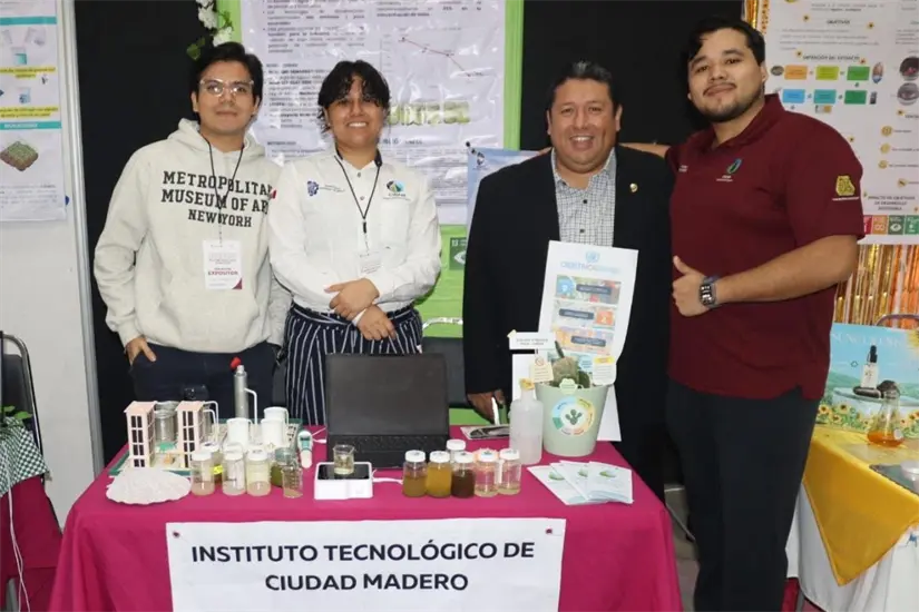 El proyecto fue concebido por Emmanuel Rivera, Ernesto Cuéllar y Daniela Ruíz para ofrecer una alternativa sostenible ante la escasez de agua en la región sur de Tamaulipas. Foto: Axel Hassel