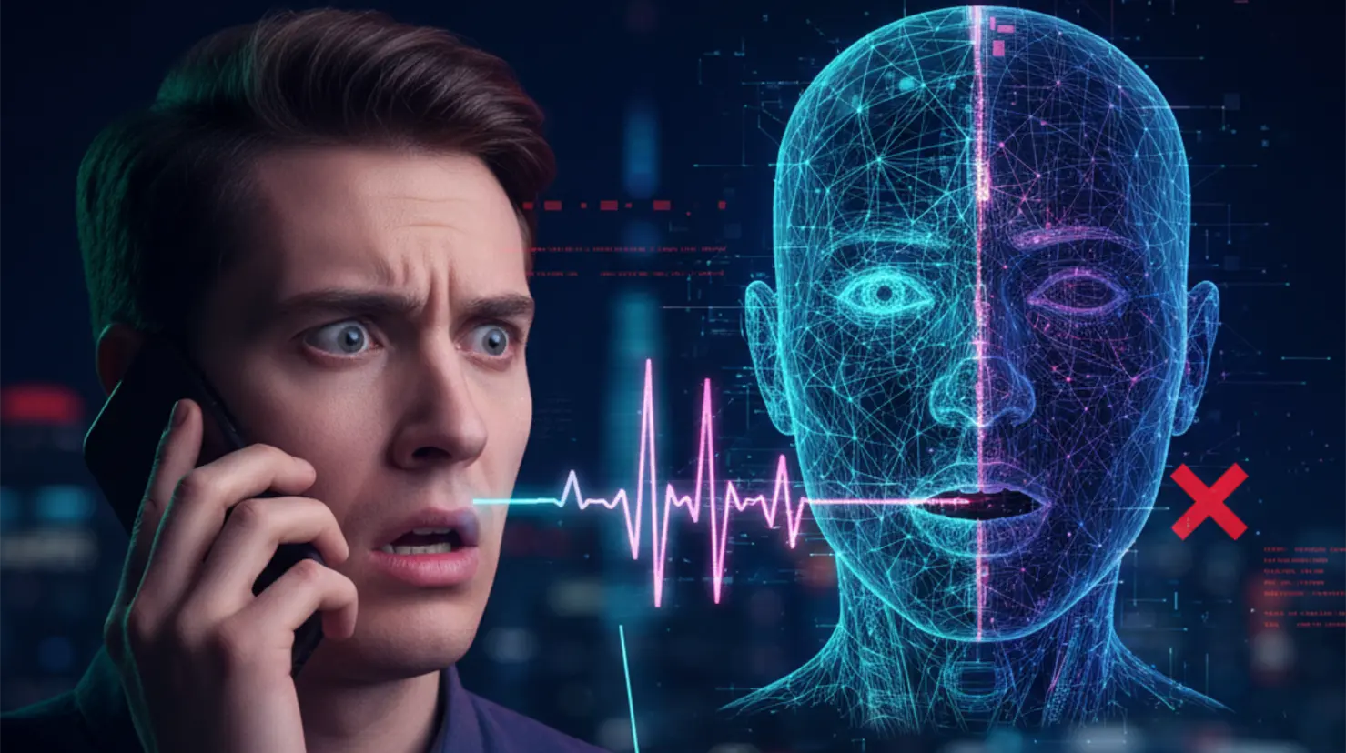 ¡Evita estafas telefónicas! Así puedes identificar una voz clonada con Inteligencia Artificial. Foto: NanoBanana.