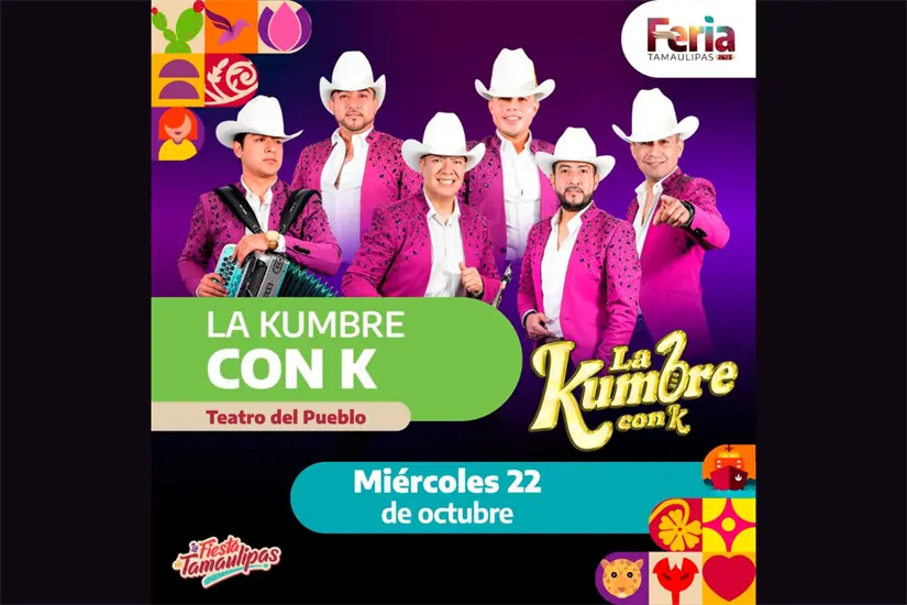 Concierto del La Kumbre con K, totalmente gratis en la Feria Tamaulipas 2025 | Foto: Perla Herrera
