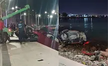 FOTOS | Volcó su auto y cayó al mar en el malecón de La Paz por ir con exceso de velocidad FOTOS | Volcó su auto y cayó al mar en el malecón de La Paz por ir con exceso de velocidad