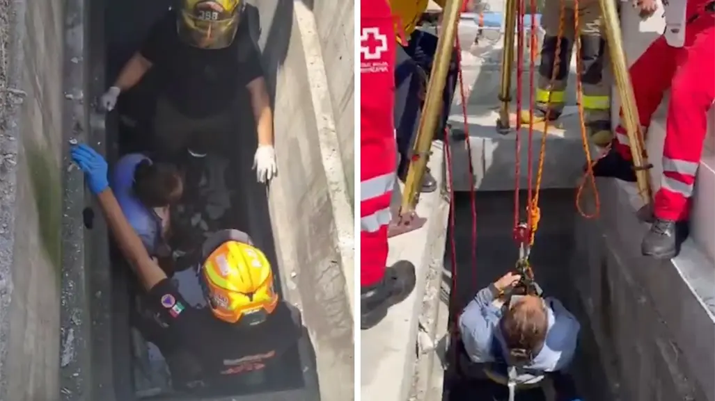 Mujer cae en tumba del Panteón El Roble en Monterrey