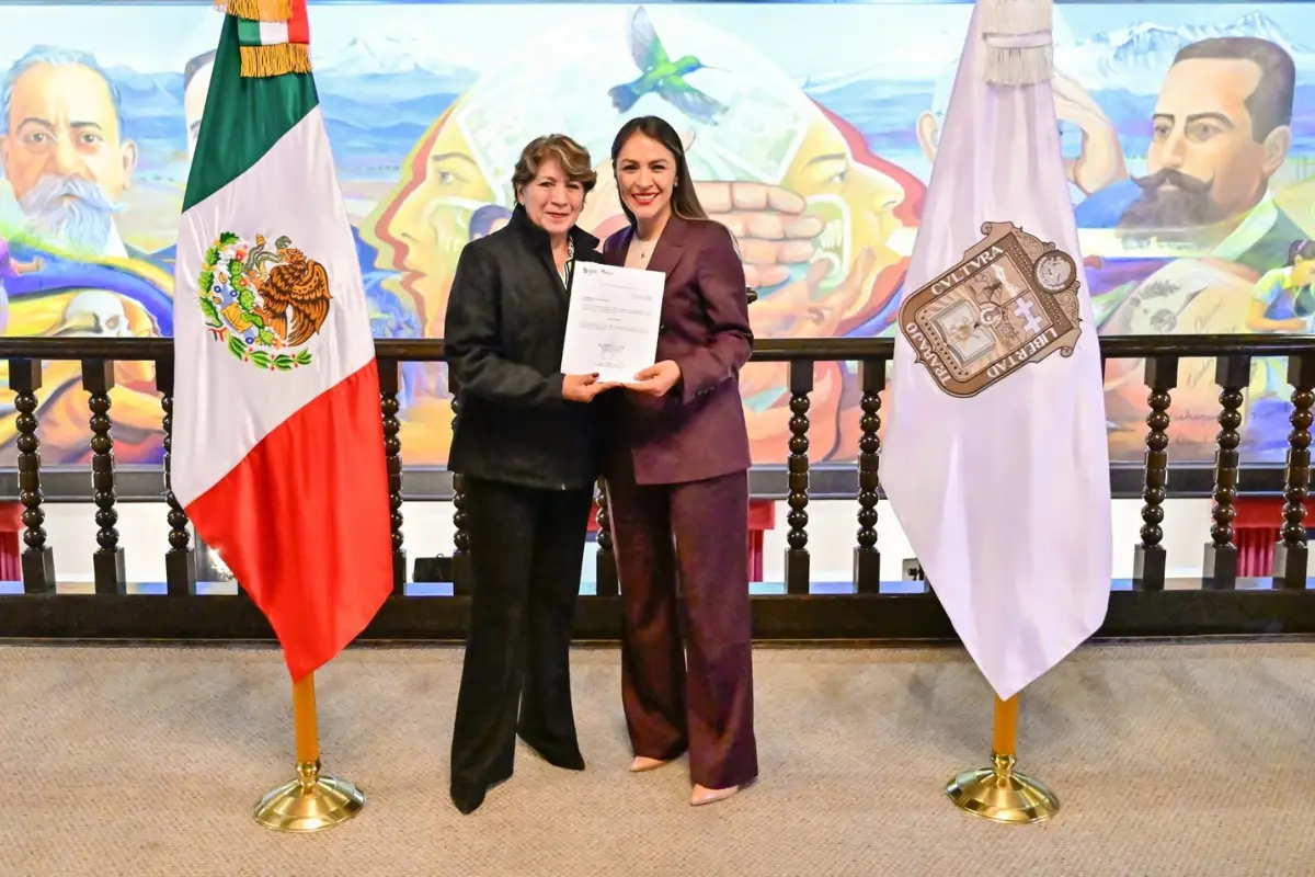 Delfina Gómez y Mónica Chávez Durán. Foto: X @MonicaChDuran