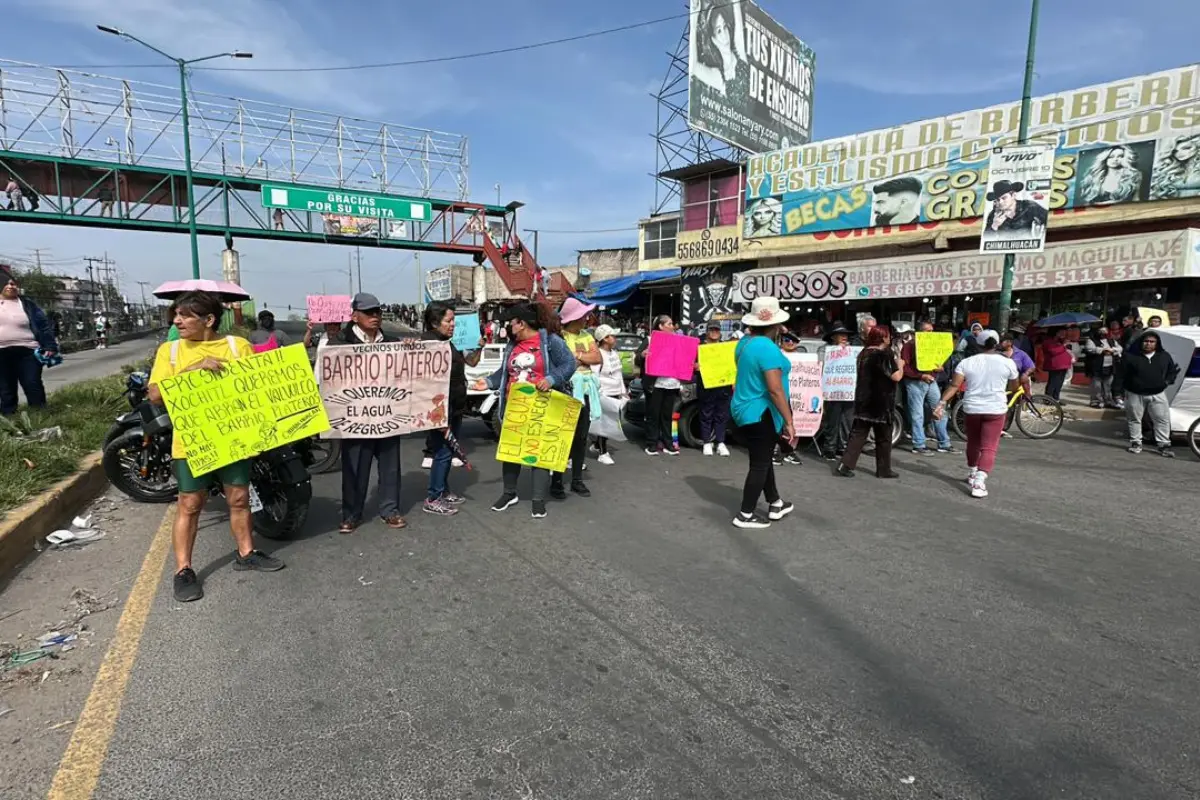 Protesta en Chimalhuacán. Foto: Juan Manuel López
