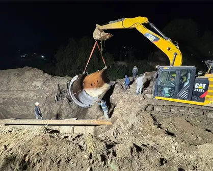 Fuga en acueducto del ramal Teoloyucan-Cuautitlán causa suspensión parcial del suministro de agua