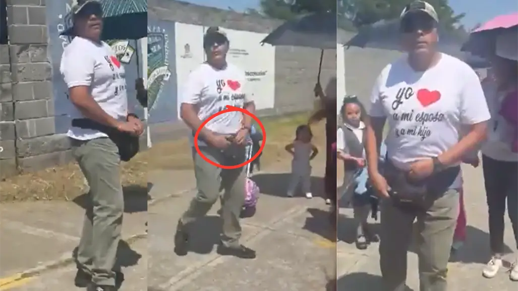Hombre amenaza con arma de fuego a niño en primaria de Tecámac tras decir que lo miró mal