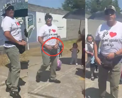 Hombre amenaza con arma de fuego a niño en primaria de Tecámac tras decir que lo miró mal