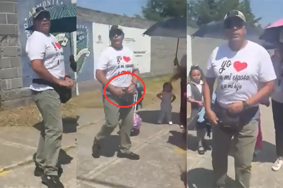 Hombre amenaza con arma de fuego a niño en primaria de Tecámac tras decir que lo miró mal