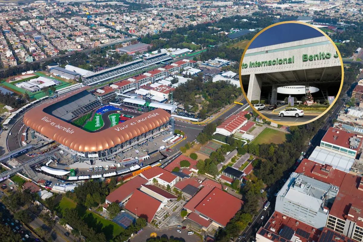 Autódromo Hermanos Rodríguez y AICM. Foto @autodromohr y aicm.com | Canva