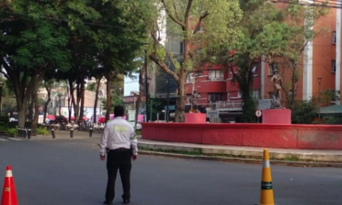Corte a la circulación en calles de CDMX. Foto: X (@OVIALCDMX)