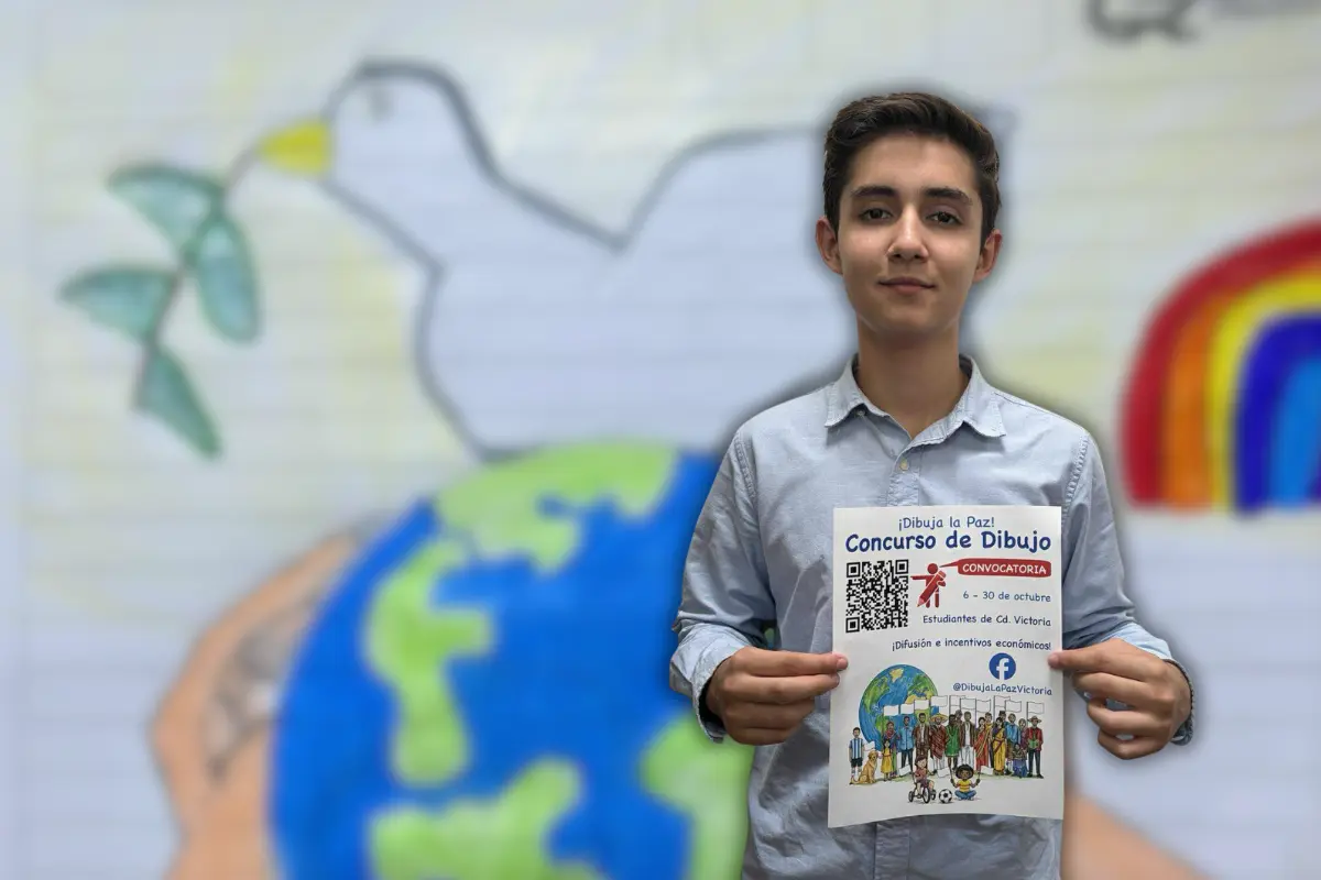Dibuja la Paz es un concurso organizado por un adolescente tamaulipeco para promover este valor universal. Foto: Daniel Espinoza