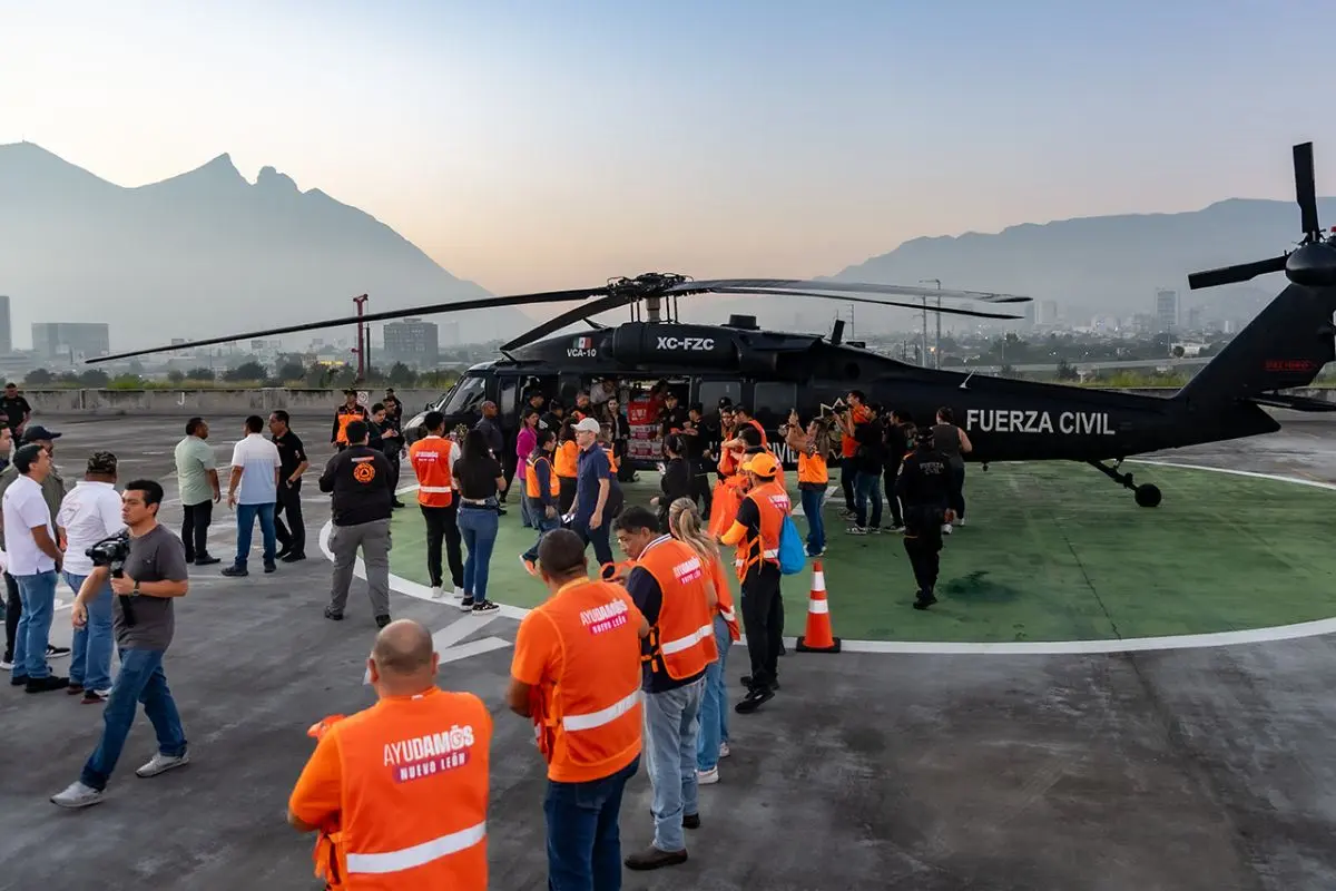 Nuevo León supera las 30 toneladas de ayuda humanitaria para Hidalgo y Veracruz. Foto: Gobierno de Nuevo León