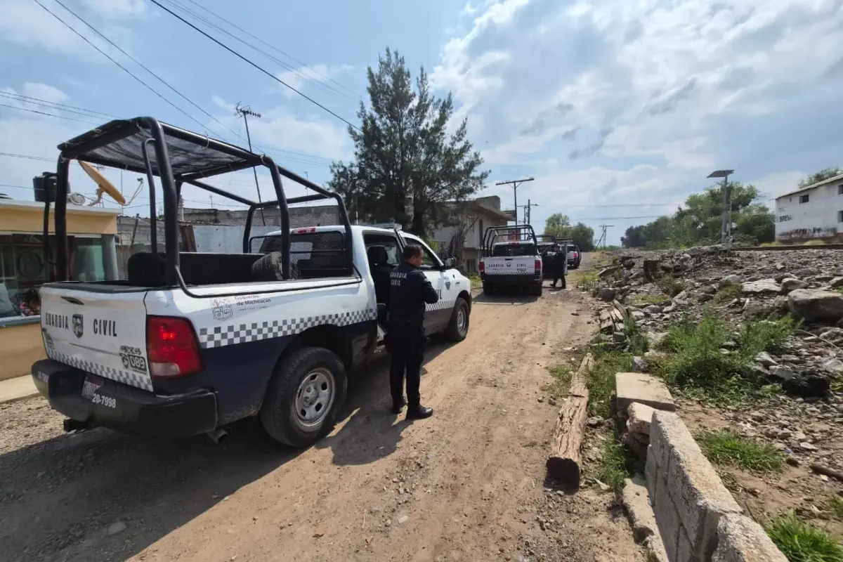 Las autoridades reforzaron la seguridad en el lugar del crimen Foto: SSP Michoacán