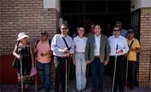 Javier Díaz refuerza inclusión y movilidad en Saltillo con piso podotáctil