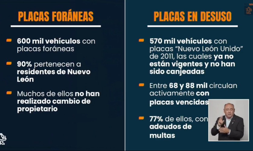 Persiste en Nuevo León necesidad de regularizar placas vehiculares Persiste en Nuevo León necesidad de regularizar placas vehiculares