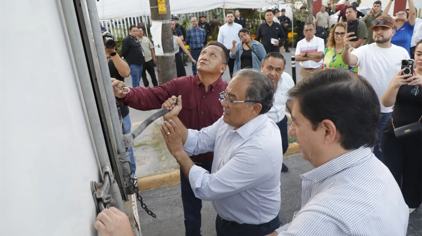 Escobedo se solidariza con Veracruz y envía 22 toneladas de ayuda humanitaria. Foto: Gobierno de Escobedo.