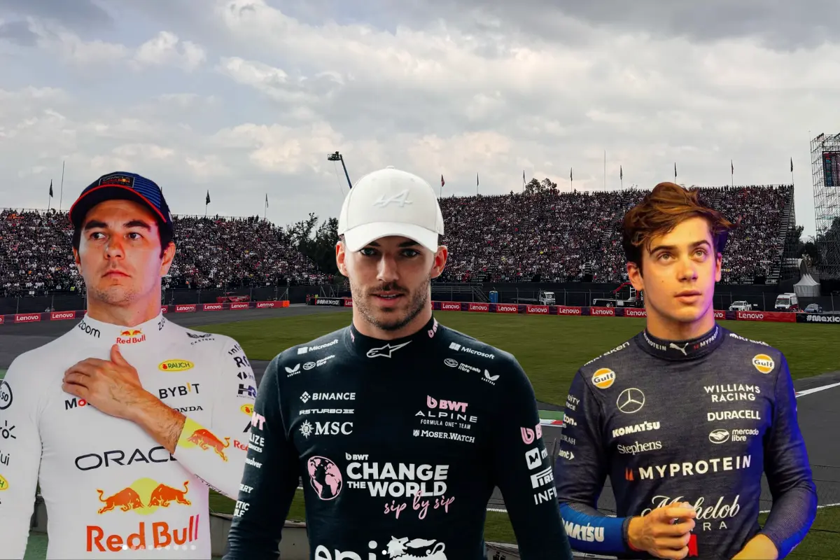 De fondo Autódromo Hermanos Rodríguez, pilotos de la F1. Foto: Maureen Hernández | IG @schecoperez @francolapinto @pierregasly