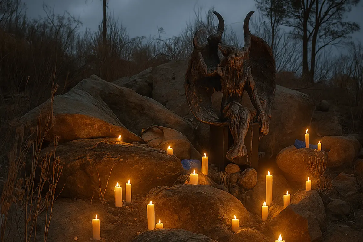 Altar de adoración en el Cerro. Foto: IA ChatGpt