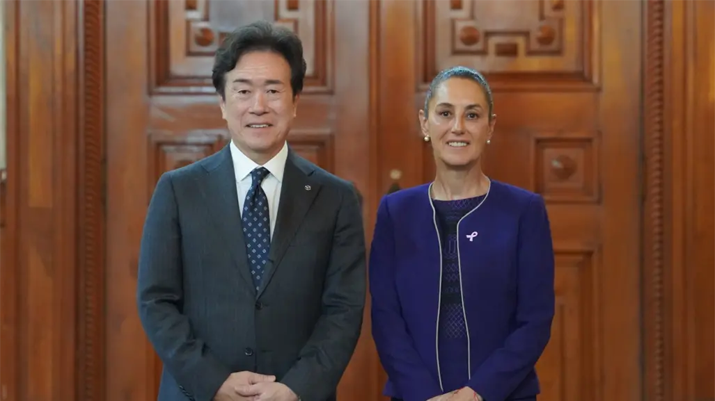 Claudia Sheinbaum recibe al director ejecutivo mundial de Mazda Motor Corporation, Masahiro Moro