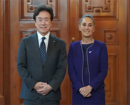 Claudia Sheinbaum recibe al director ejecutivo mundial de Mazda Motor Corporation, Masahiro Moro