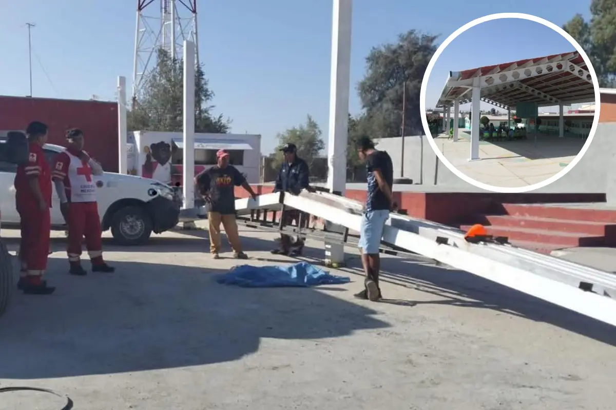 El accidente ocurrió la mañana de este miércoles, cuando un grupo de alumnos realizaba actividades al aire libre en el patio del plantel./Foto: Cortesía