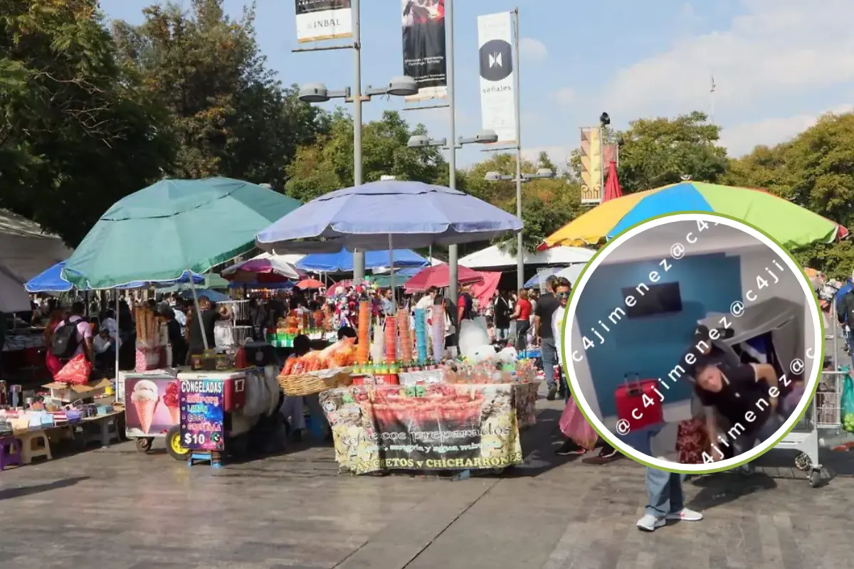 Comerciantes de CDMX. Foto: Google Maps y C4 Jimémez. | Canva