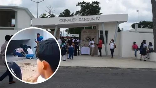Estudiante del Conalep de Cancún se tira desde segundo piso por presunto caso de bullying