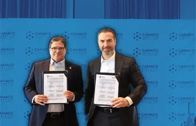 Adrián de la Garza firma acuerdo con CANACO para mejorar servicios y trámites empresariales