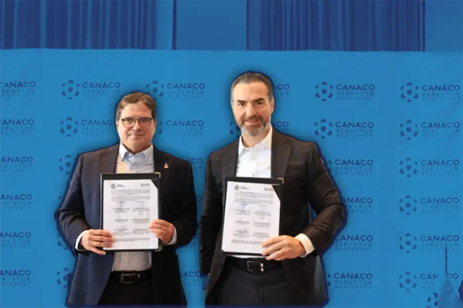 Adrián de la Garza firma acuerdo con CANACO para mejorar servicios y trámites empresariales