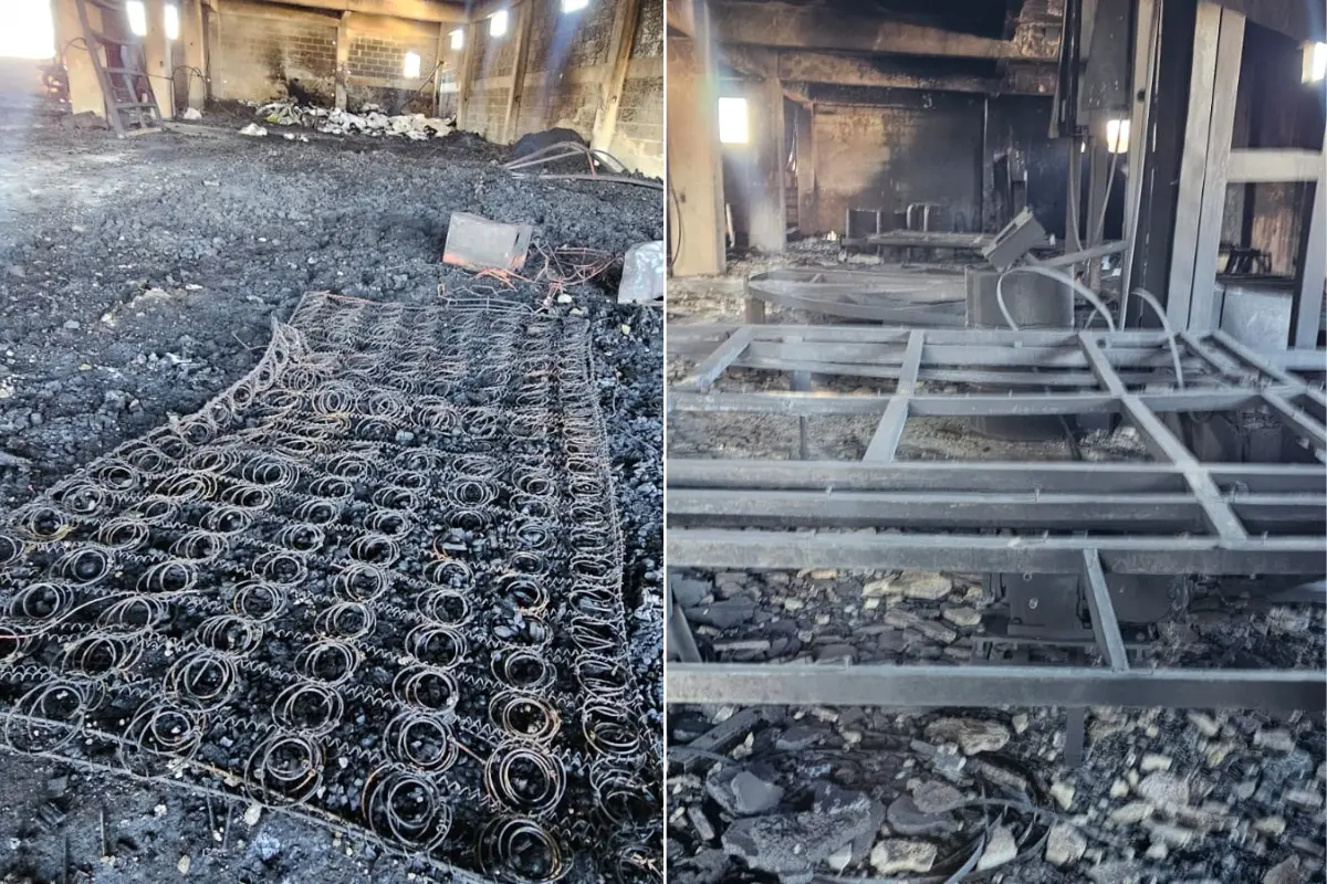 Ruinas de la fábrica de colchones en Ecatepec. Foto: Luis Antonio Alfaro