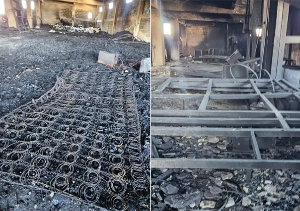 VIDEO | Fábrica de colchones queda en ruinas tras incendio en Ecatepec