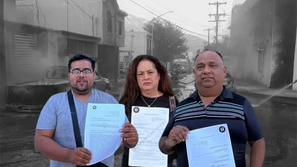 Vecinos de Santa Catarina presentan denuncia por incendio; el alcalde Jesús Nava apoya a afectados