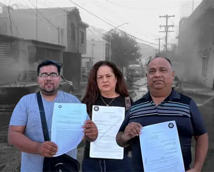 Vecinos de Santa Catarina presentan denuncia por incendio; el alcalde Jesús Nava apoya a afectados