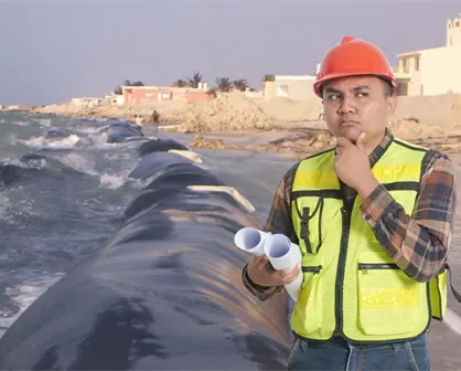 ¿Cómo ayudan a combatir la erosión de las playas los geotubos que instalados en la costa de Progreso?