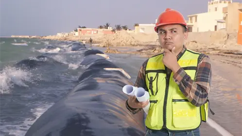 ¿Cómo ayudan a combatir la erosión de las playas los geotubos que instalados en la costa de Progreso?