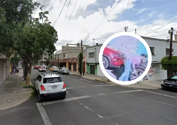 VIDEO | Mujer poncha llantas de un auto en CDMX por presuntamente estar estacionado frente a su casa