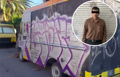 Detienen a joven por grafitear vehículos en Saltillo; buscan a una mujer que lo acompañaba