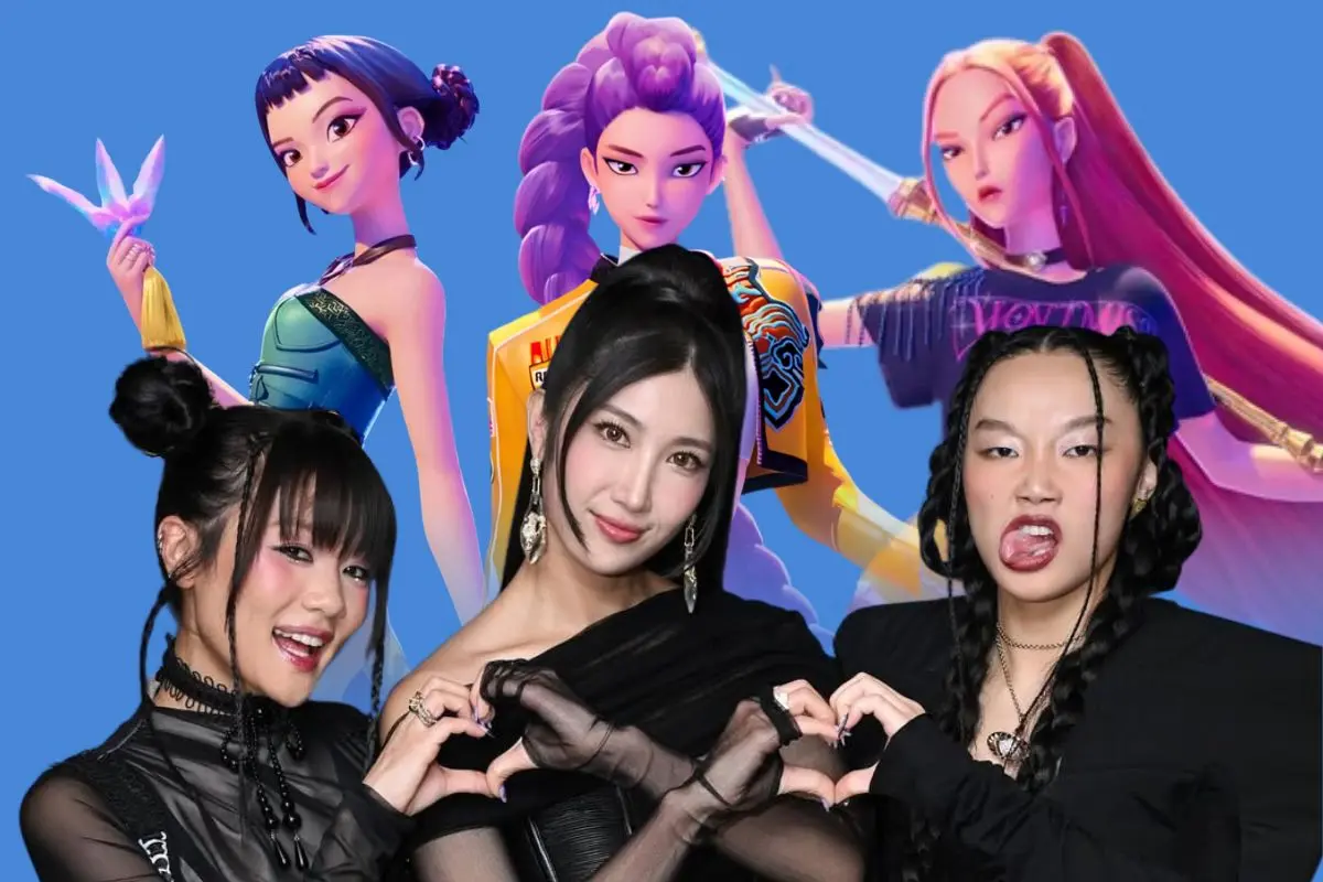 EJAE, Audrey Nuna y Rei Ami se presentaron en vivo en SNL y el show de Jimmy Kimmel. FOTO: CANVA/IG: @fallonnightsbts/Netflix