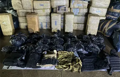 Aseguran más de media tonelada de marihuana y equipos tácticos en Tabasco; hay un detenido