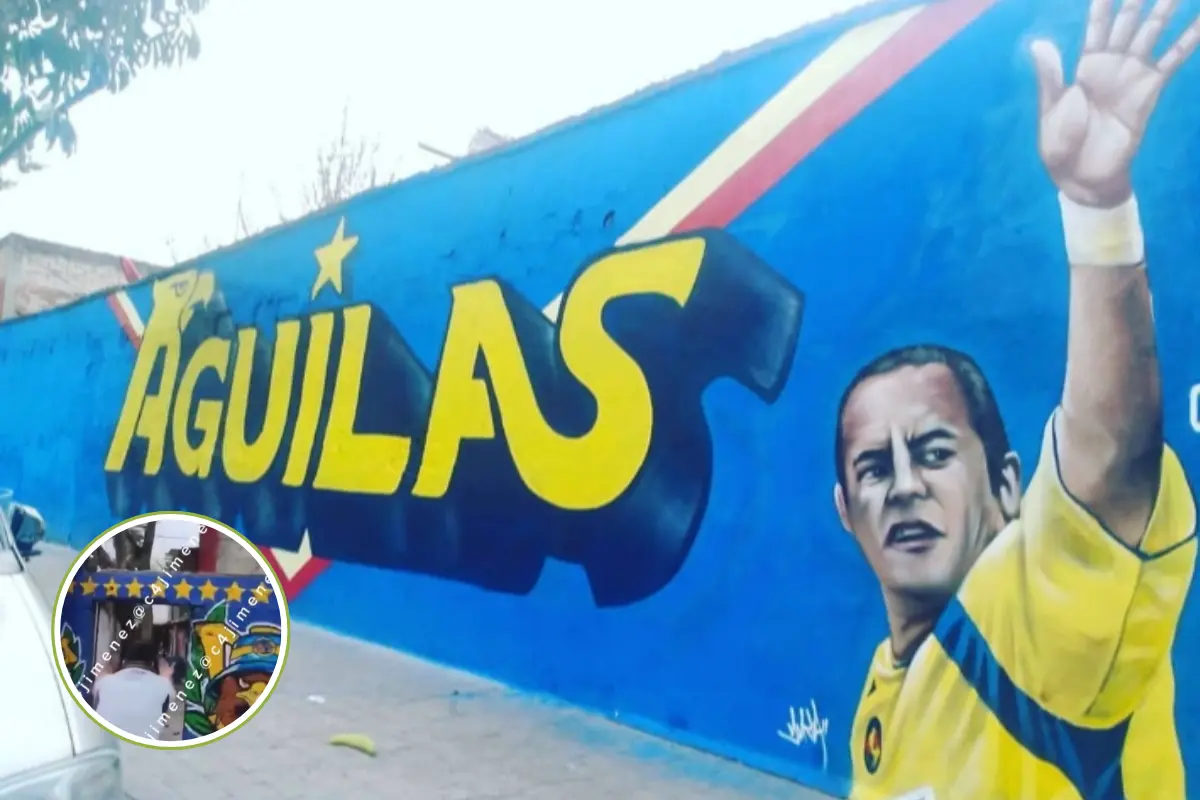 Mural del club América y agresión en casa con mural. Foto: @Facebook y C4 Jiménez | Canva