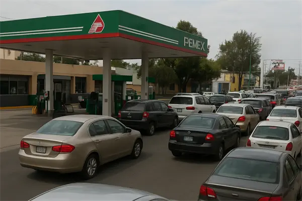 Desabasto de gasolina en el sur del Edomex eleva precio hasta 45 pesos el litro en estos municipios