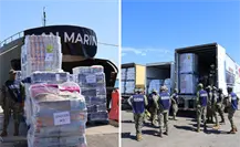 Esto donó BCS para Veracruz y otros estados; Marina embarca toneladas de ayuda en Pichilingue