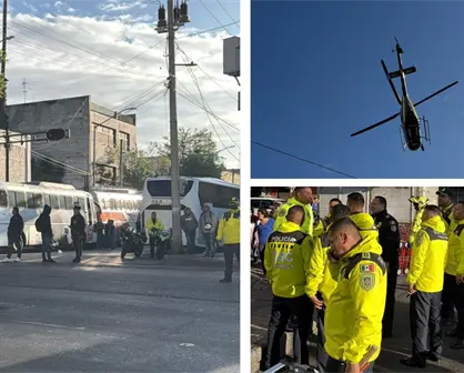 Operativo en el Eje 1 Oriente: tránsito sanciona y retira placas a 14 transportistas de CDMX